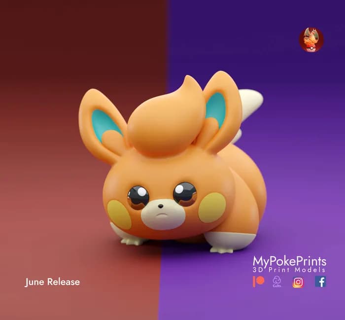 STL - mypokeprints pawmi render 2