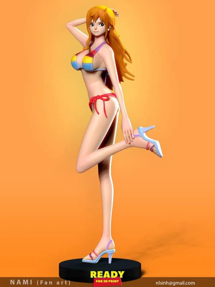 STL - nami one piece fan art 3d print model