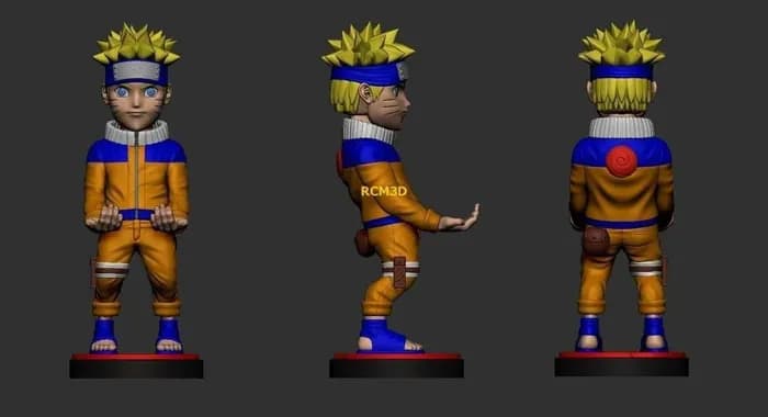 STL - naruto cellphone and joystick holder render 1