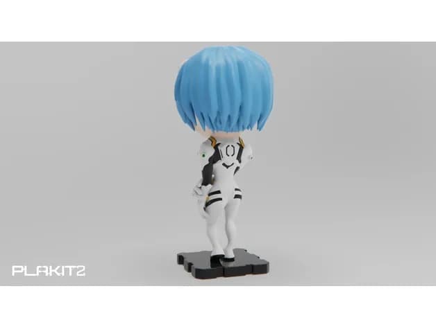 STL - neon genesis evangelion rei ayanami render 2