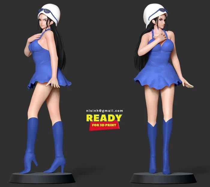 STL - nico robin one piece fan art 001 render 2