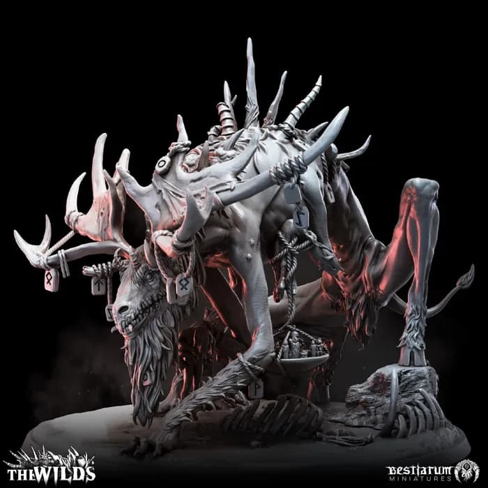 STL - nightmare beast 150mm presupported rar render 2