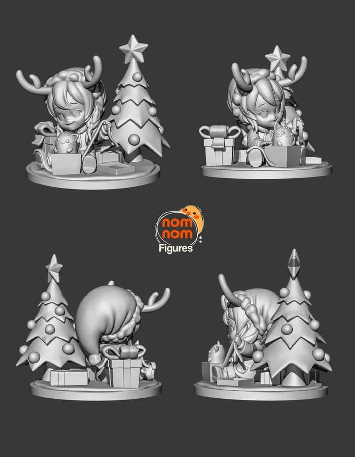 STL - nomi original chibi character 3d print model render 3