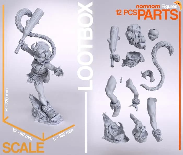 STL - nomnom ayla chrono trigger render 2
