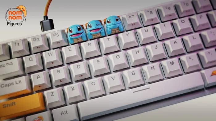 STL - nomnom figures keycaps squirtle pokemon@hehestl render 2