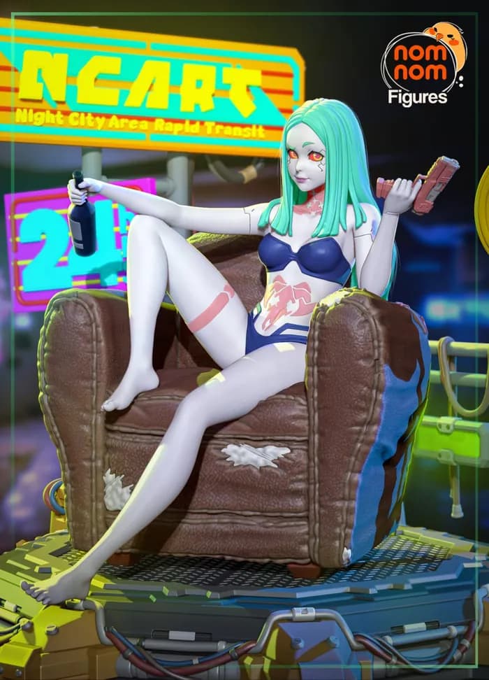 STL - nomnom figures rebecca cyberpunk edgerunners render 1