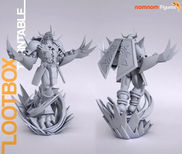STL - nomnom figures wargreymon digimon 1 render 3