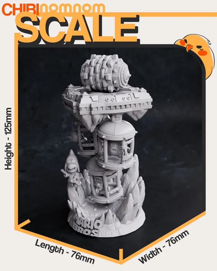 STL - nomnom lumali diorama from super mario render 3