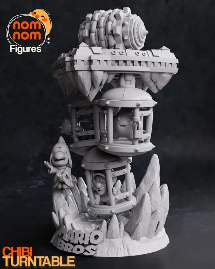 STL - nomnom lumali diorama from super mario render 4
