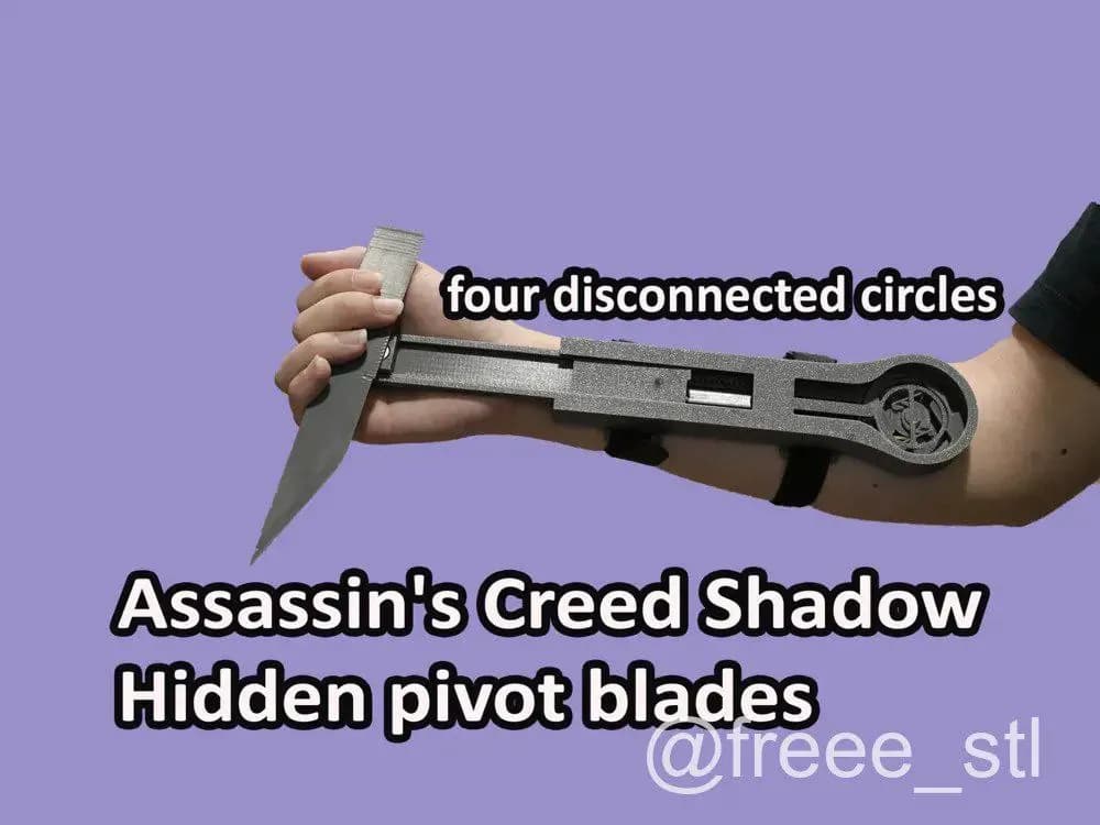 STL - Oculta hoja de pivote de Assassin's Creed Shadows render 1