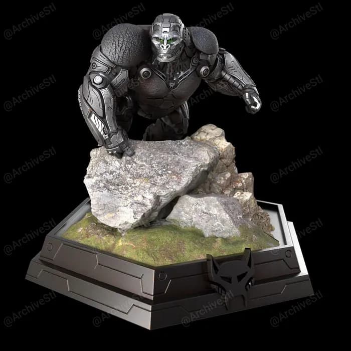 STL - Optimus Primal figura de colección render 1