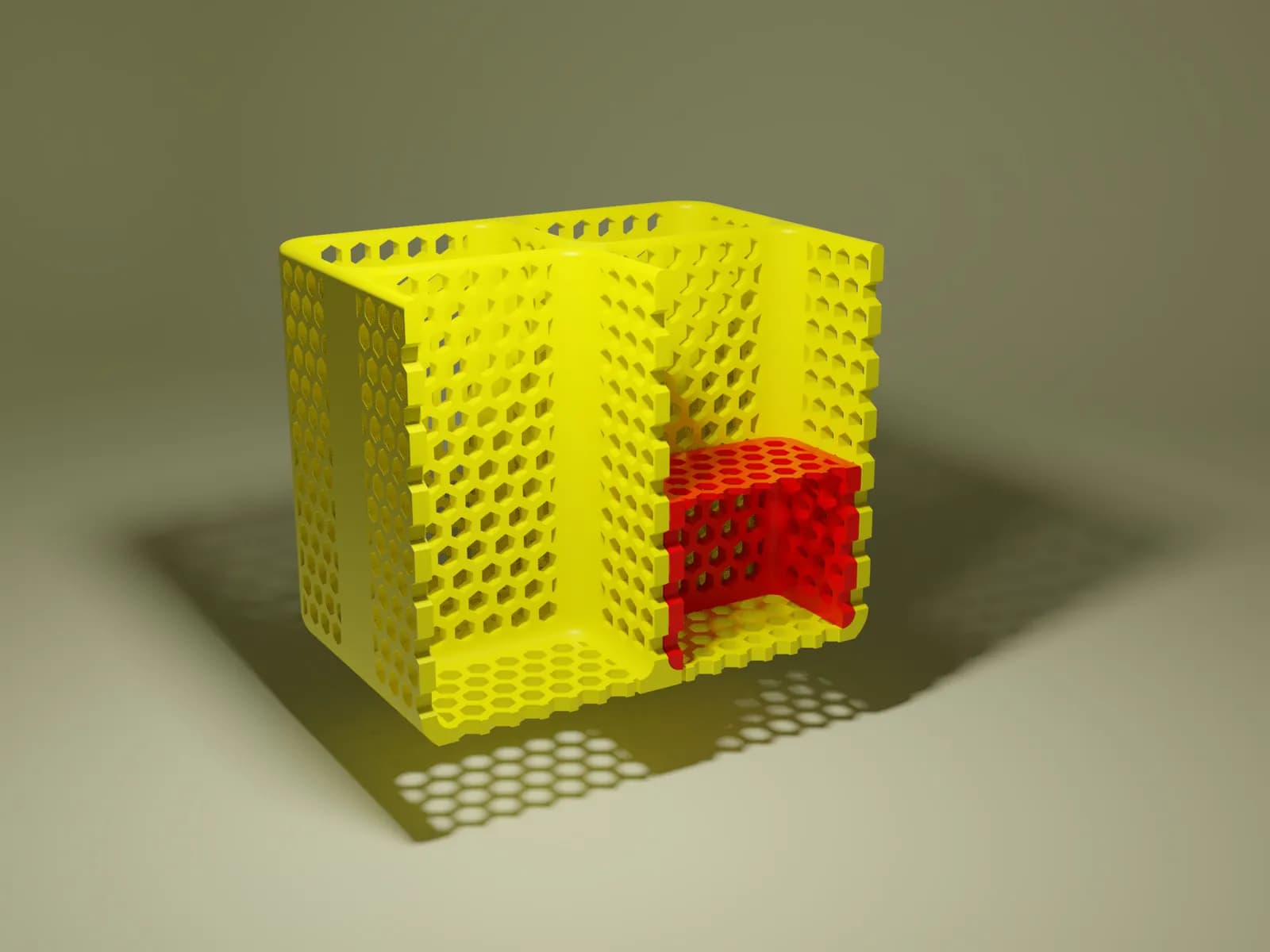 STL - Organizador de cubiertos para fregadero render 5