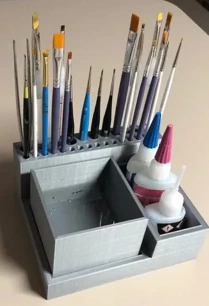 STL - Organizador de pinceles para pintura render 1