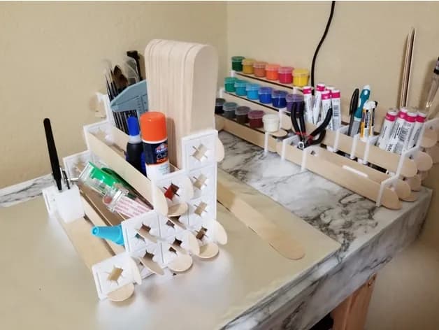 STL - Organizador de pinceles y herramientas de arte render 3