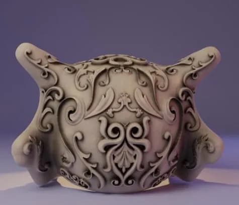 STL - ornamental+cubone+skull render 2