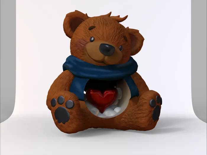 STL - Oso de peluche del Día de San Valentín