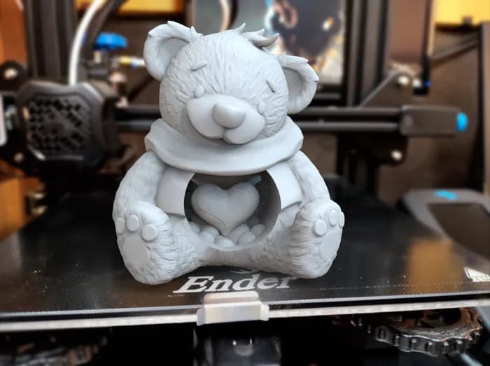 STL - Oso de peluche del Día de San Valentín render 4
