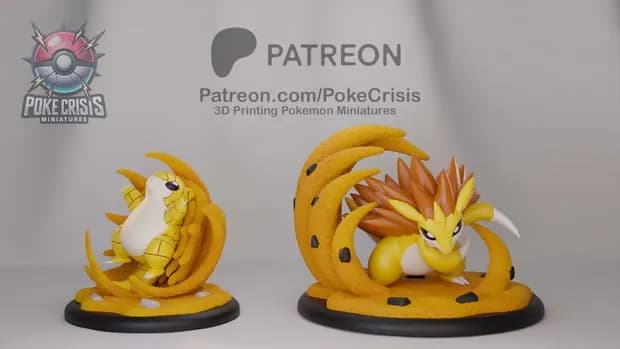STL - pack 13 sandshrew sandslash render 1