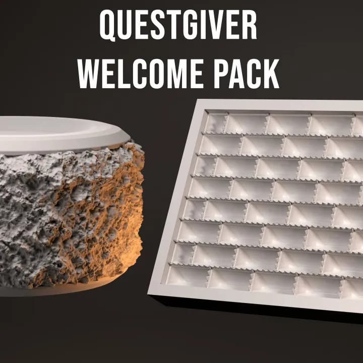 STL - Pack de Bienvenida Questgiver render 1