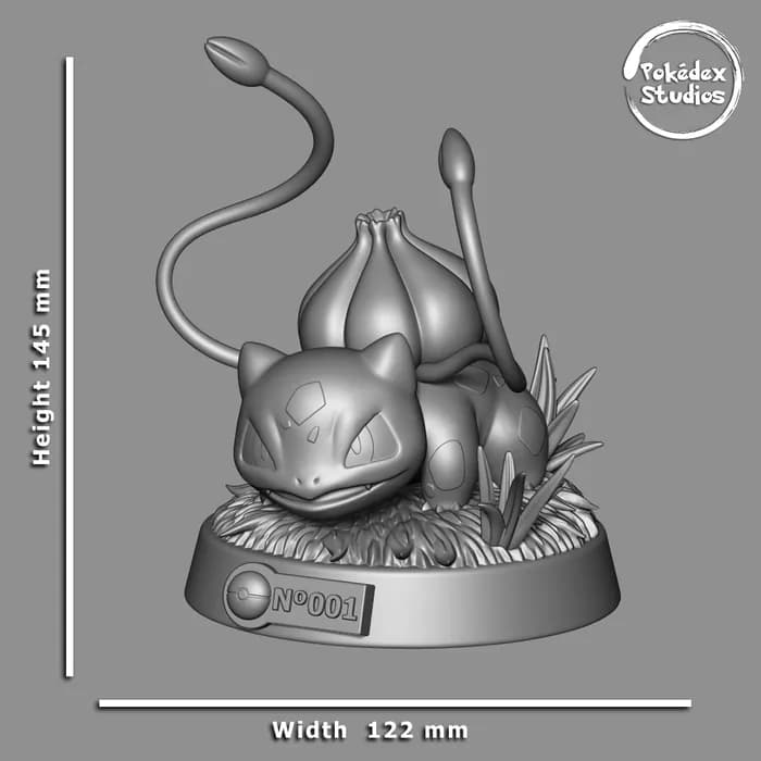 STL - Pack Figuras Pokémon Iniciales render 5