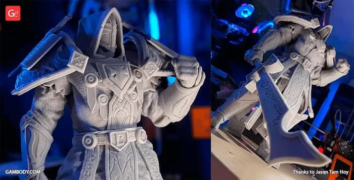 STL - paladin judgement armor fdm render 3
