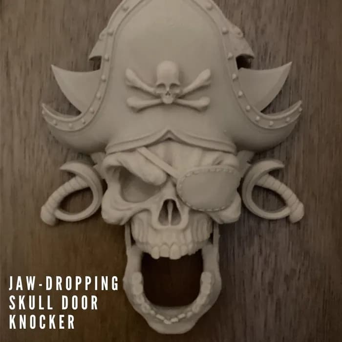 STL - pirate skull sigil door knocker 9e66baa01a stl render 1