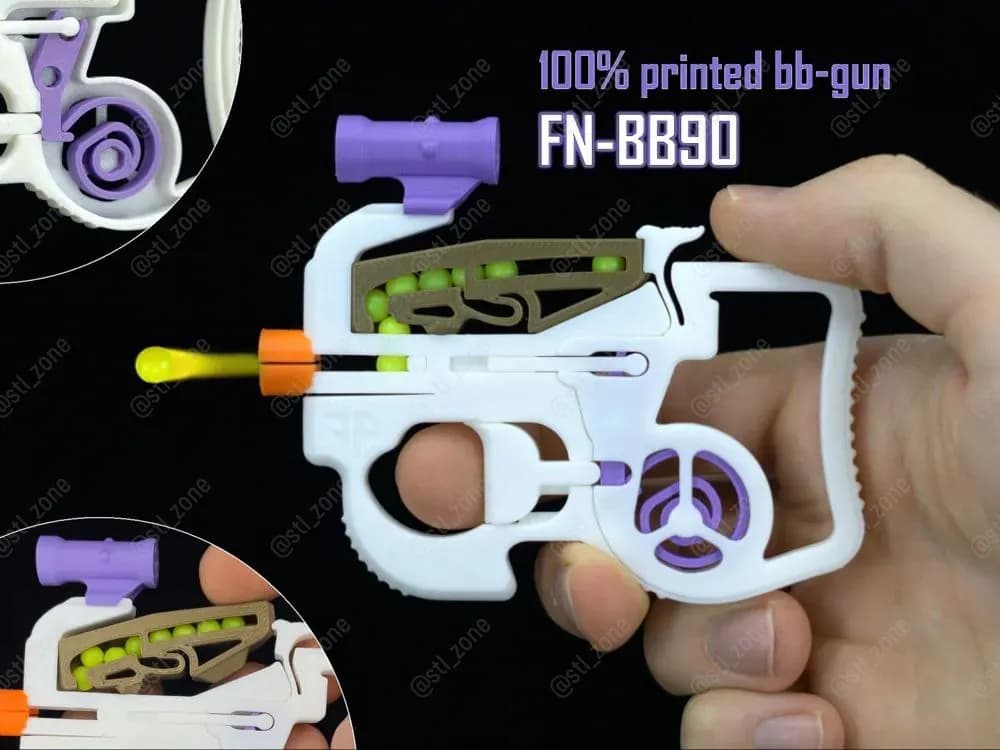 STL - Pistola de BB FN BB90 impresa en 3D render 1
