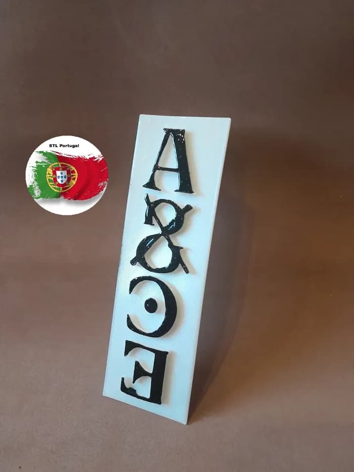 STL - Placa "ACE" para decoración render 2
