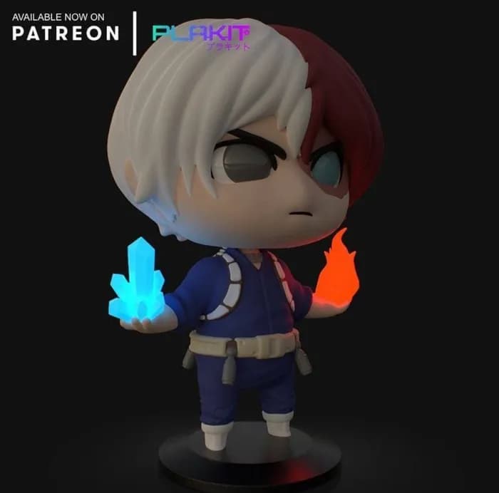STL - plakit myheroacademia todoroki render 1