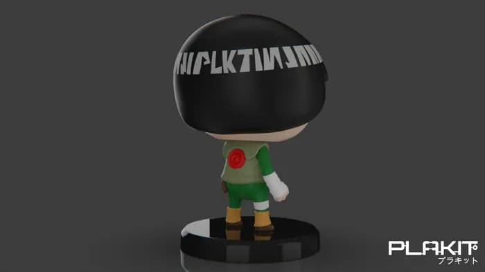 STL - plakit naruto rocklee render 3