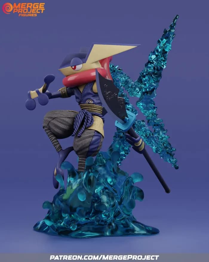 STL - pokemon sengoku greninja render 2