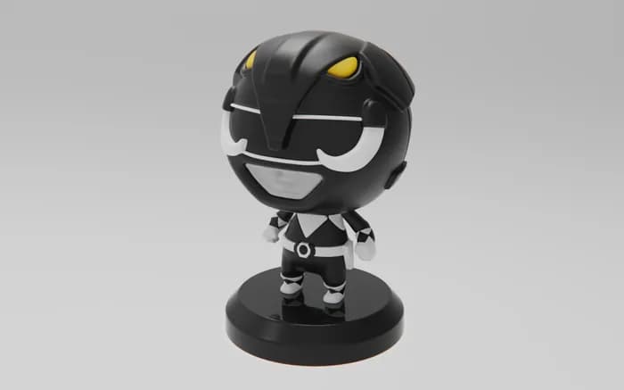STL - power rangers black render 1