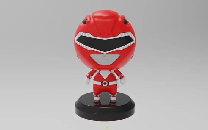 STL - power rangers red render 2
