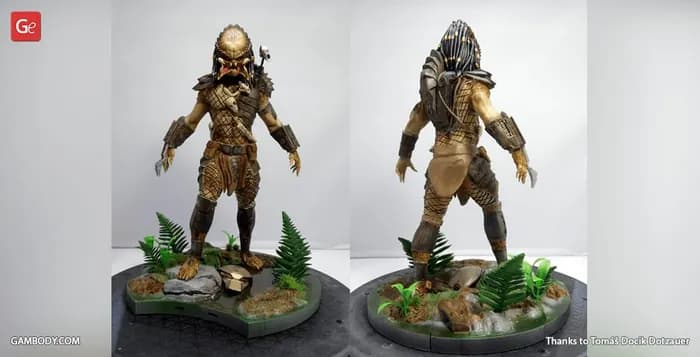 STL - predator {dutch} diorama pt 1 gambody render 3