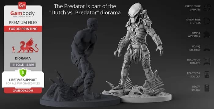 STL - predator {dutch} diorama pt 1 gambody