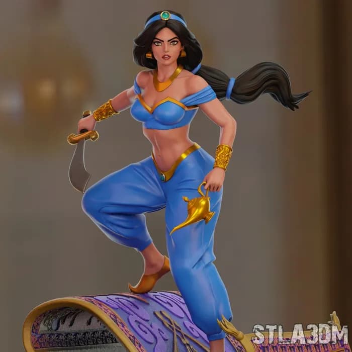 STL - Princess Jasmine on magic carpet