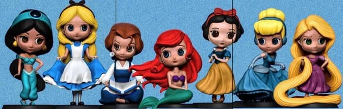 STL - princesas disney head fix render 1