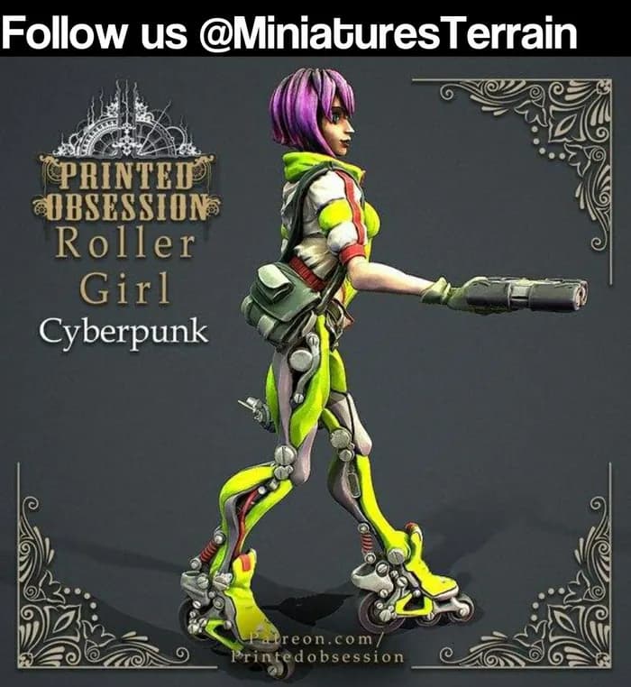 STL - printed obsession roller girl may 2020 render 1