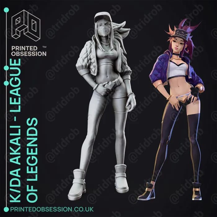 STL - printedobsession kda akali league of legends @tridrob render 1
