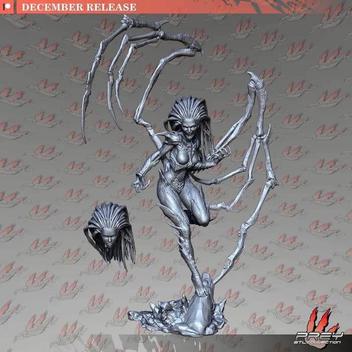 STL - queen of blades 1 24 scale presupported render 1