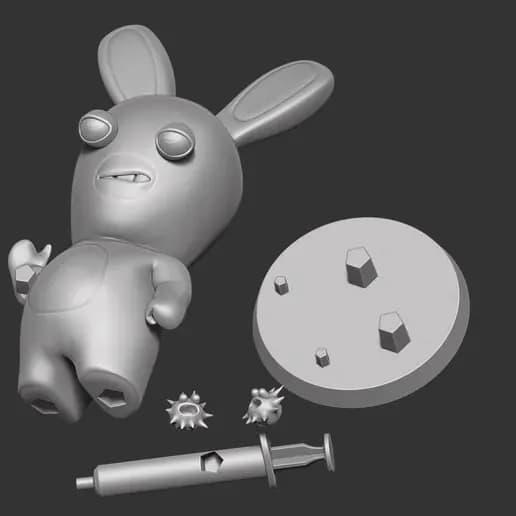 STL - rabbids render 2