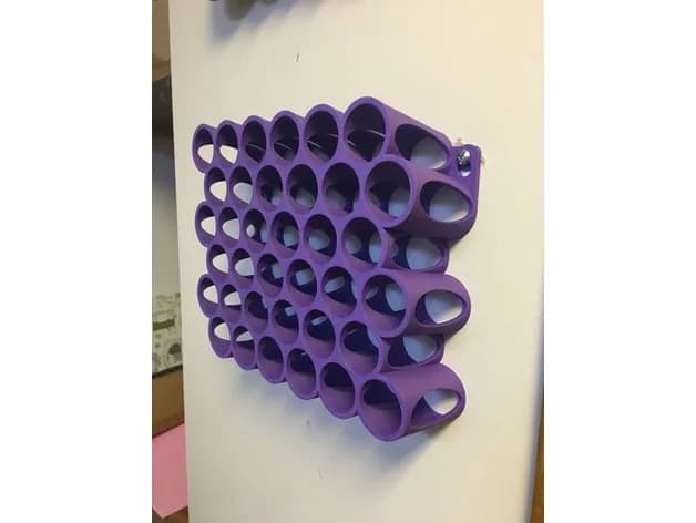STL - Rack de pared para pinturas estilo Vallejo render 4