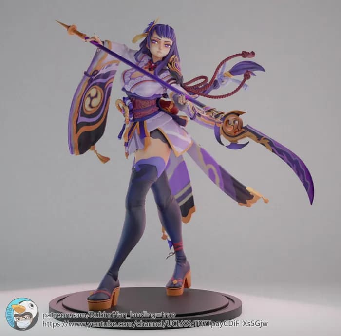 STL - raiden shogun render 2