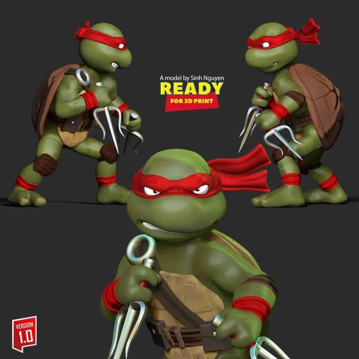 STL - raphael teenage mutant ninja turtles