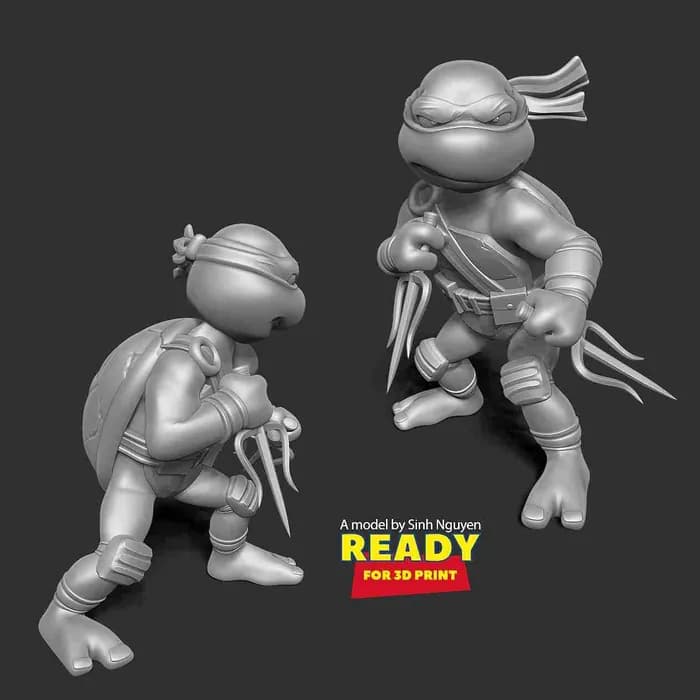 STL - raphael teenage mutant ninja turtles render 3