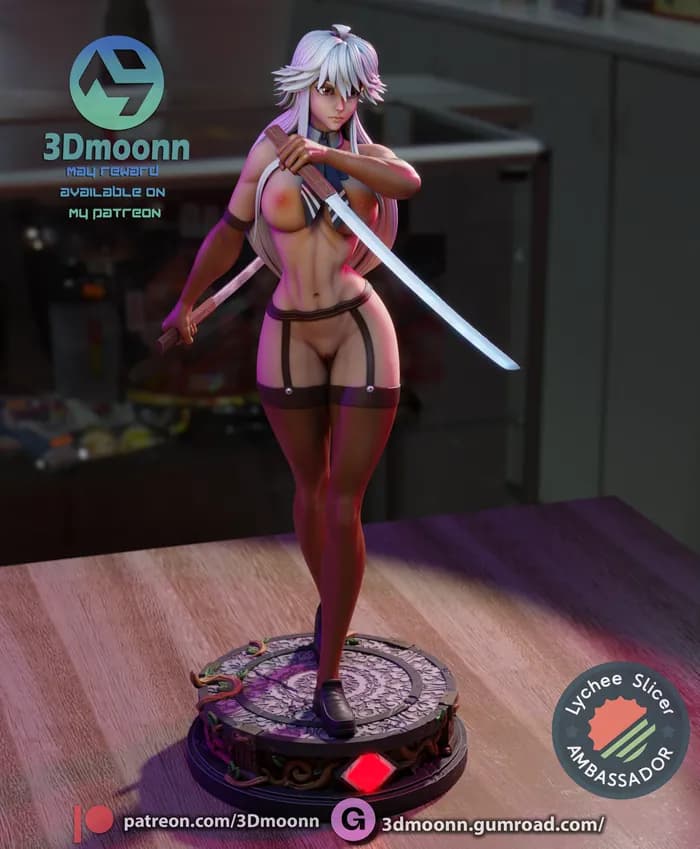 STL - Reanette Elfelt Ossan Newbie Adventurer render 3