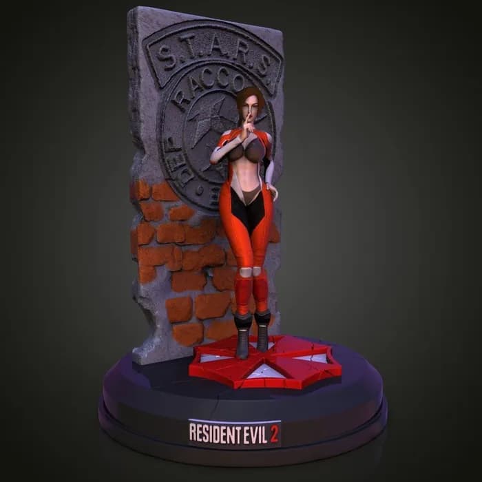 STL - resident evil claire redfield render 2