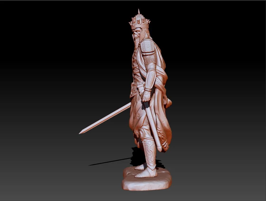STL - Rey de los Muertos de El Señor de los Anillos render 3
