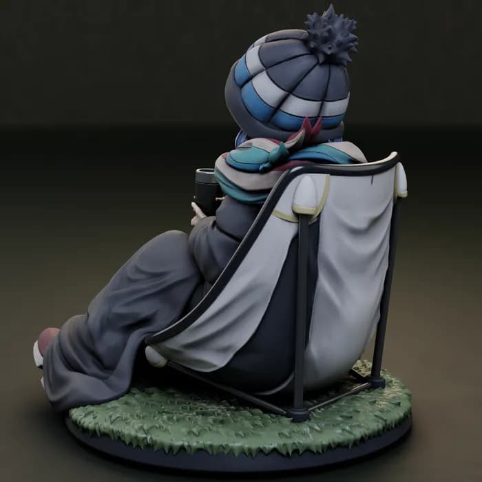 STL - Rin Shima Acampando con Café render 2