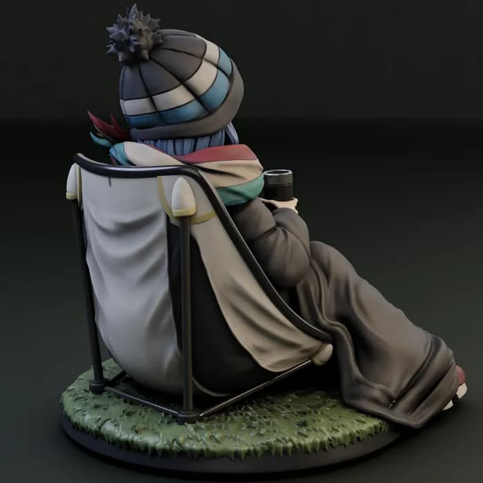 STL - Rin Shima Acampando con Café render 3